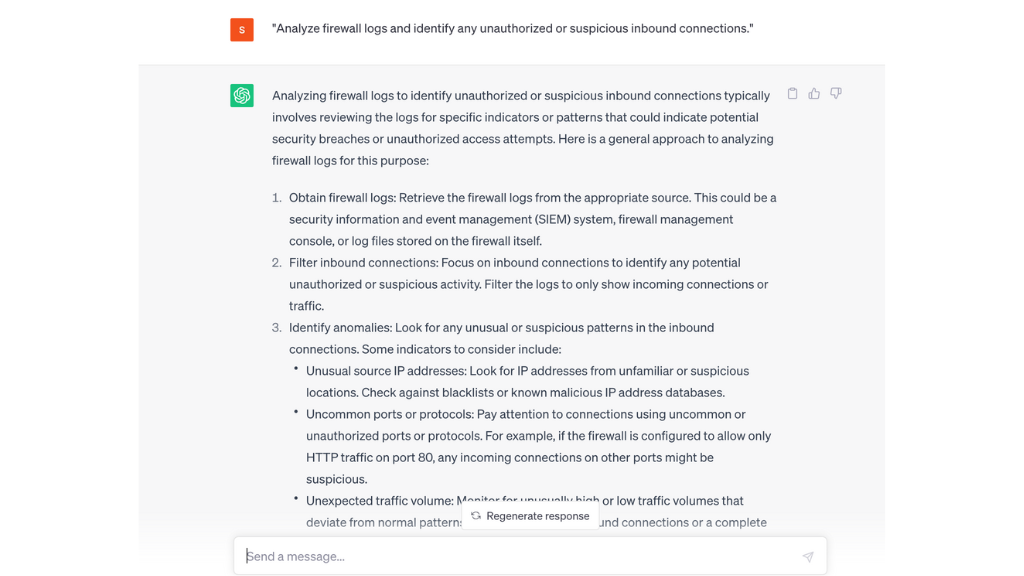 Chat GPT Prompts for Cyber Security 