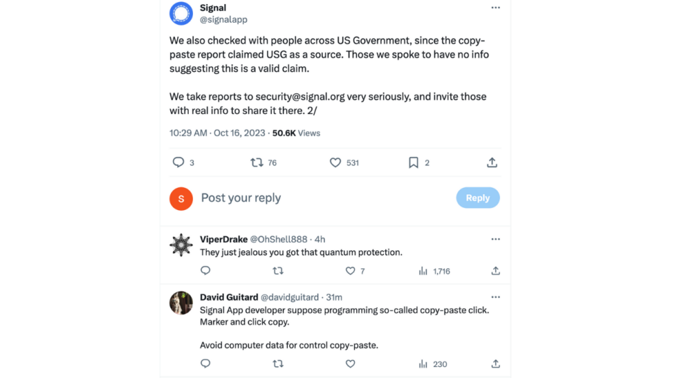 Signal Messenger Investigates Alleged ZeroDay Flaw and Finds No Proof